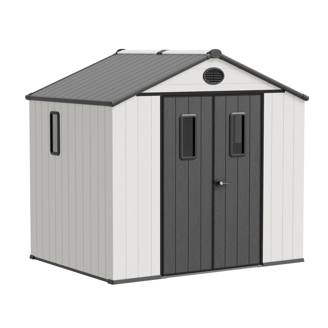 COOS BAY 8x6/8x8/5x3/6x4 Outdoor Storage Shed with Floor, Lockable Doors