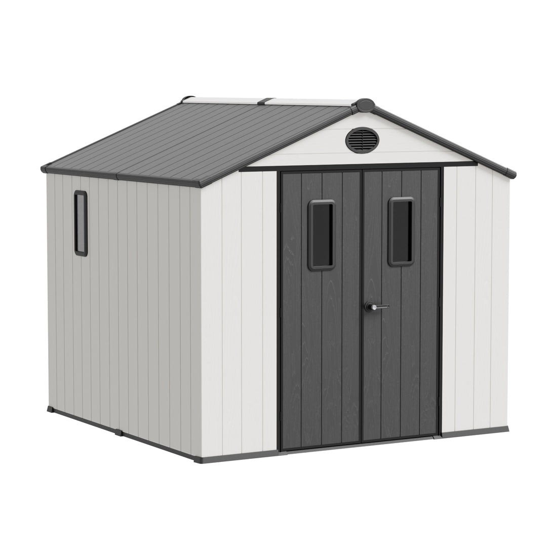 COOS BAY 8x6/8x8/5x3/6x4 Outdoor Storage Shed with Floor, Lockable Doors