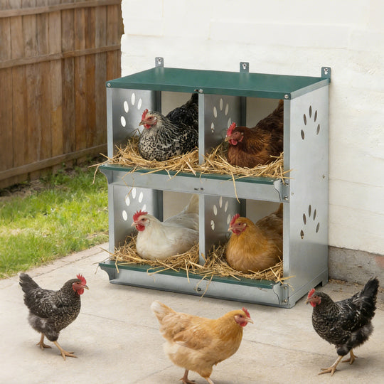 COOS BAY Metal Chicken Nesting Box, Green