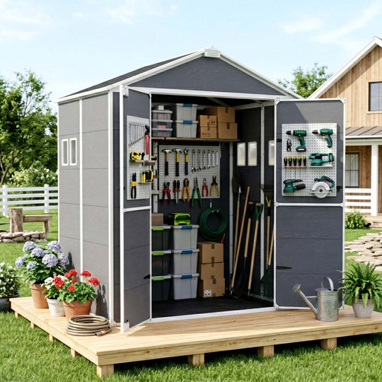 COOS BAY 5x3/6x4/8x6/8x8 Outdoor Storage Shed