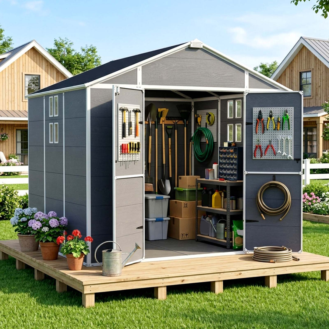 COOS BAY 5x3/6x4/8x6/8x8 Outdoor Storage Shed