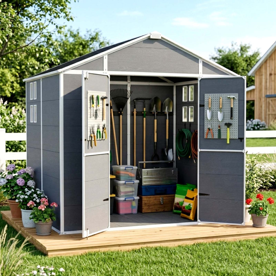 COOS BAY 5x3/6x4/8x6/8x8 Outdoor Storage Shed
