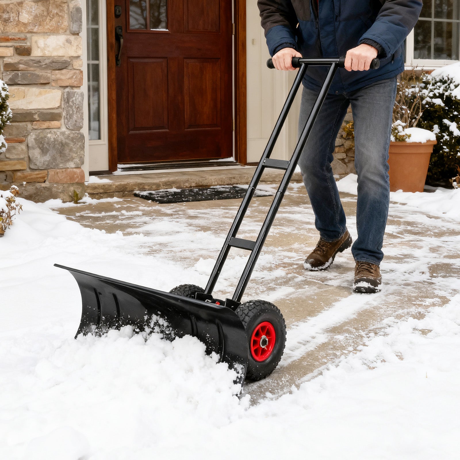 COOS BAY Wheeled Snow Shovel for Driveway – COOS BAY Outdoors