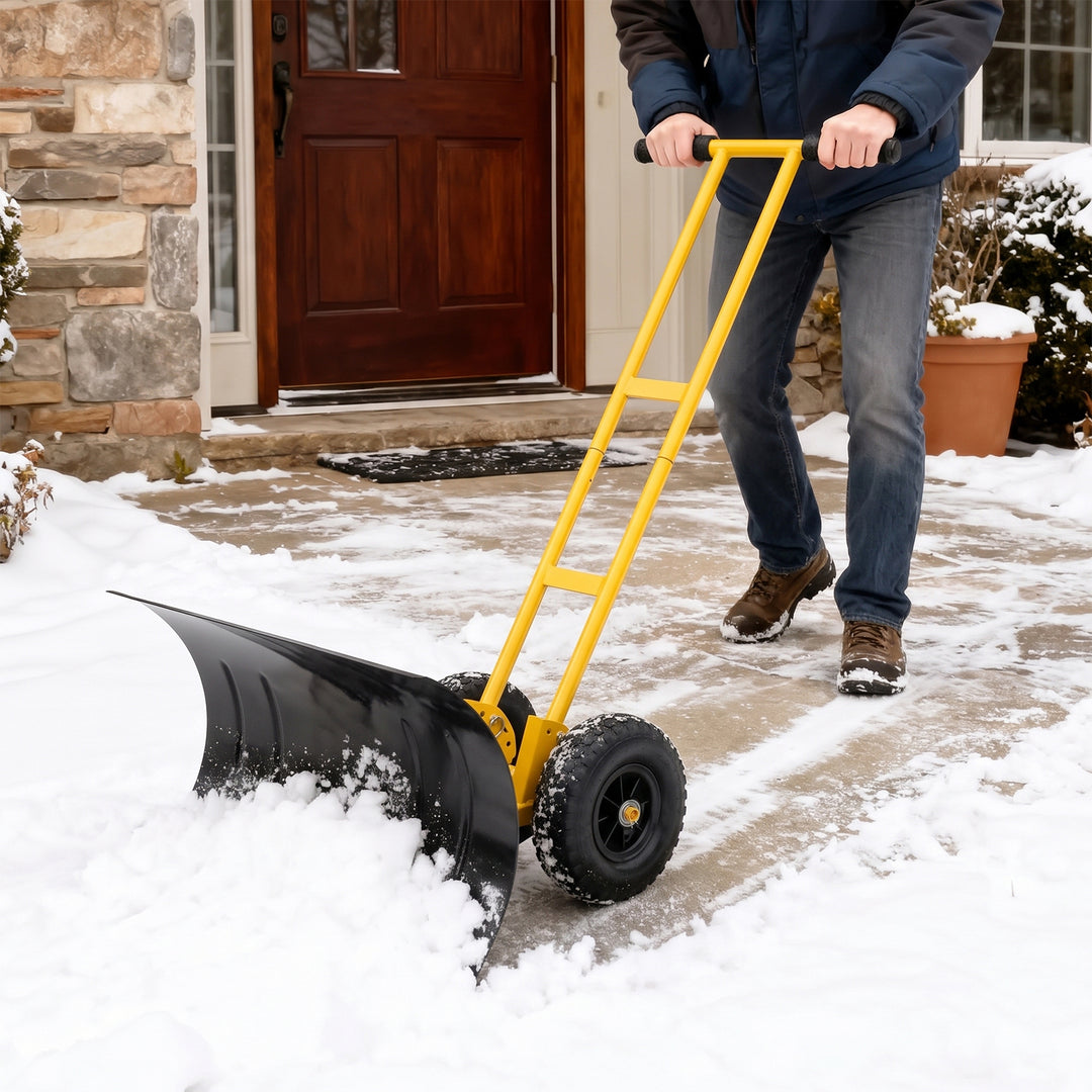 COOS BAY Wheeled Snow Shovel for Driveway