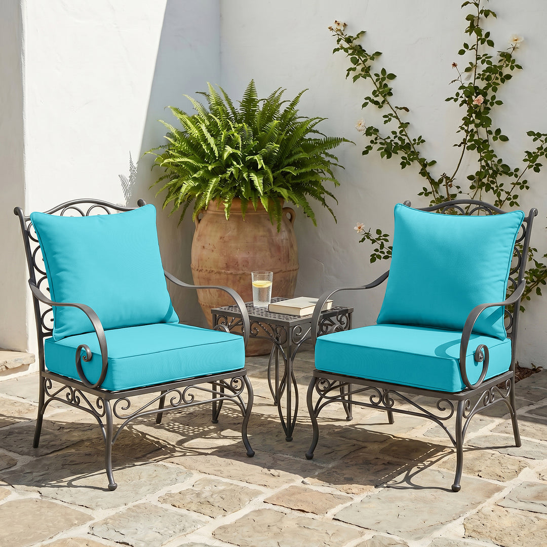 COOS BAY Deep Seat Patio Chair Cushions, 2 Pack