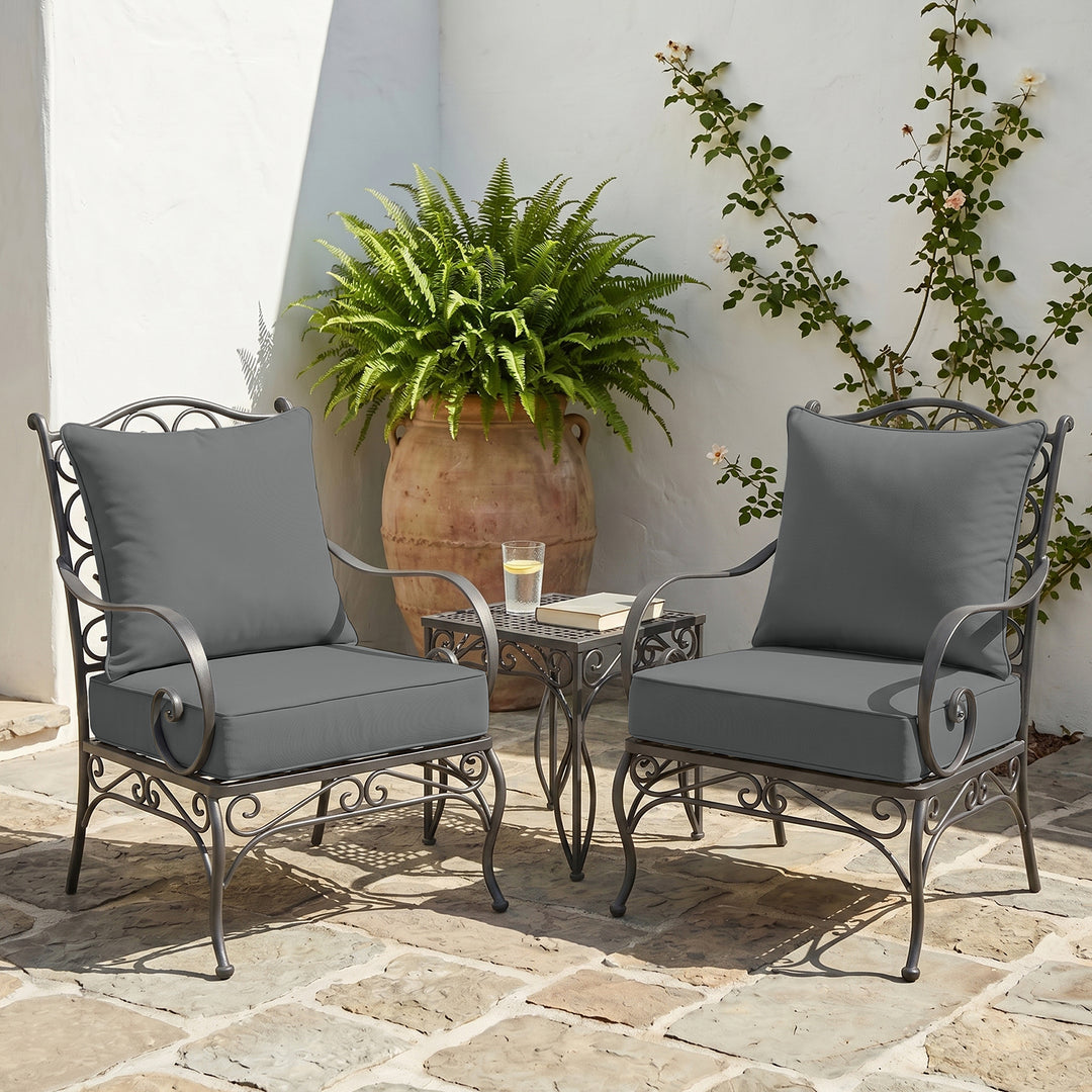 COOS BAY Deep Seat Patio Chair Cushions, 2 Pack