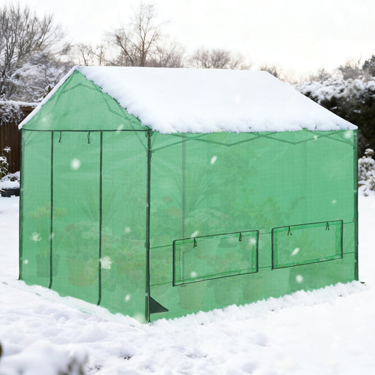 COOS BAY 6x6/ 6x8/8x8 /10x10/12x8 FT Pop Up Greenhouse with Power Access Openings