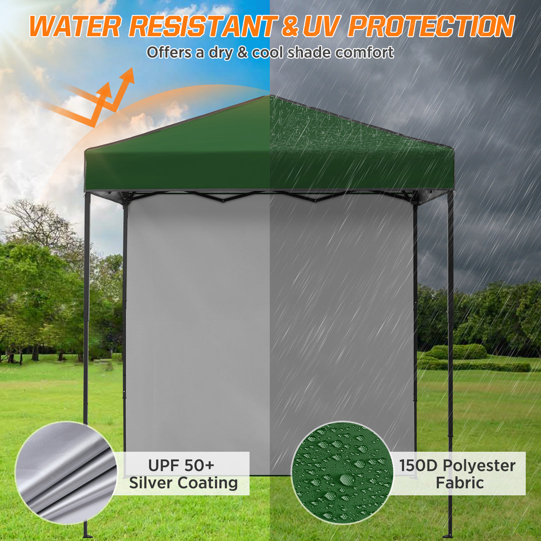COOS BAY Pop Up Canopy Tent 6x4 with One Removable Sun Wall
