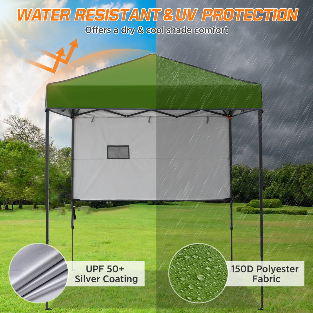 COOS BAY Pop Up Canopy Tent 6x4 with Adjustable Sun Wall