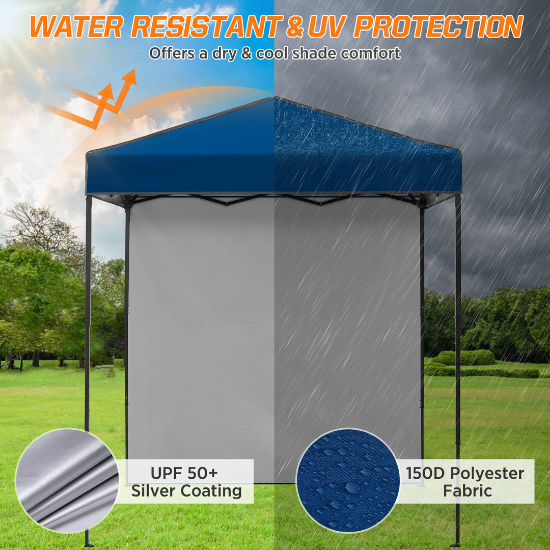 COOS BAY Pop Up Canopy Tent 6x4 with One Removable Sun Wall