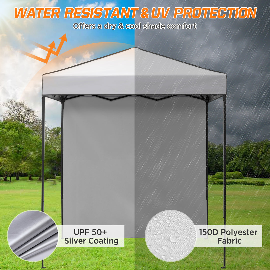 COOS BAY Pop Up Canopy Tent 6x4 with One Removable Sun Wall