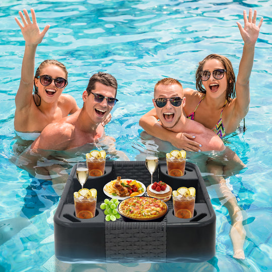 COOS BAY 24''x24'' Square Floating Drink Holder for Pool and Hot Hub