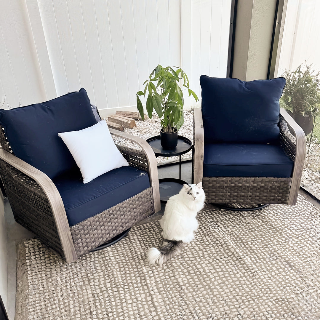 COOS BAY Modern 2 PCS Swivel Rocker Chairs