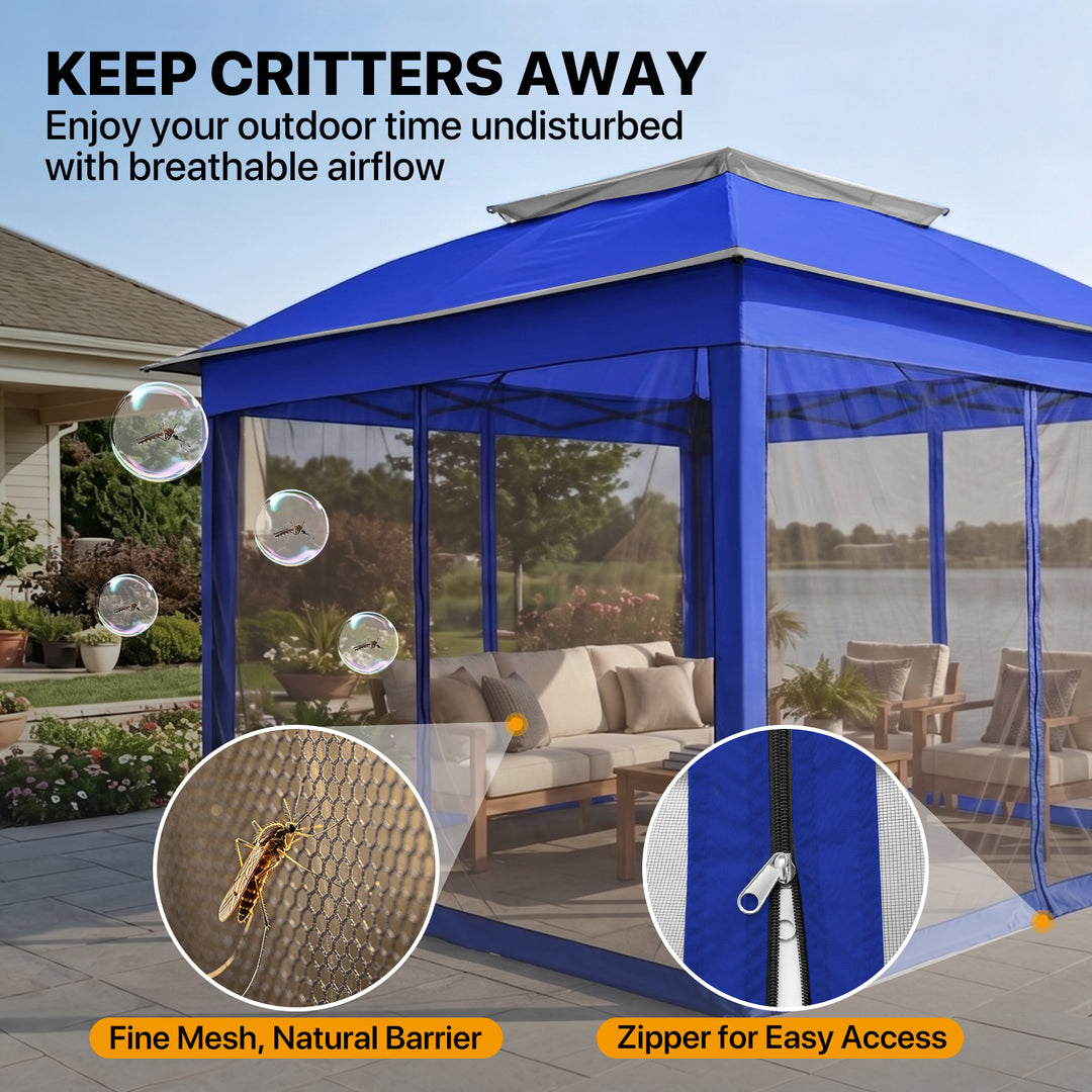 COOS BAY 11x11 Pop Up Gazebo with Mesh Netting