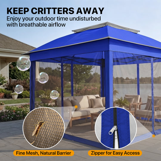 COOS BAY 11x11 Pop Up Gazebo with Mesh Netting