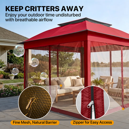 COOS BAY 11x11 Pop Up Gazebo with Mesh Netting