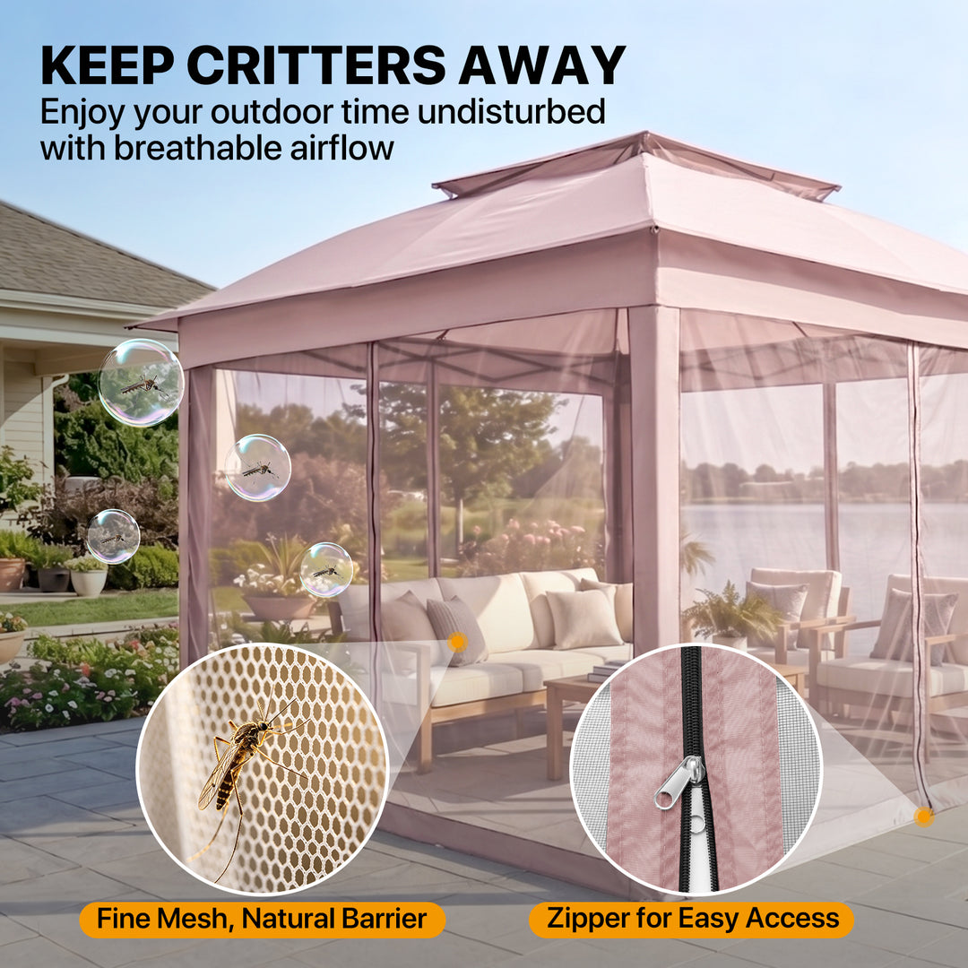 COOS BAY 11x11 Pop Up Gazebo with Mesh Netting