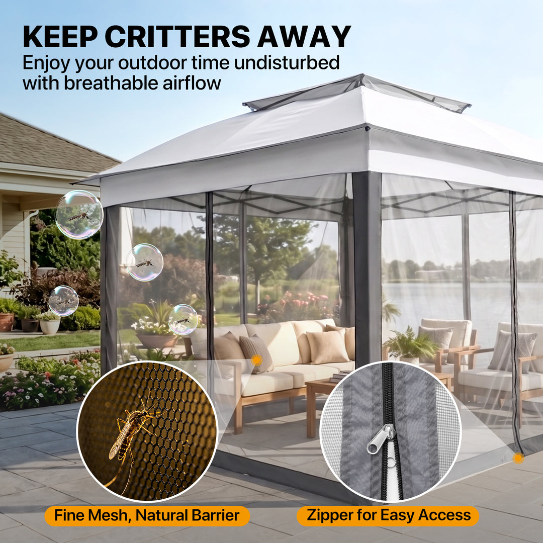 COOS BAY 11x11 Pop Up Gazebo with Mesh Netting