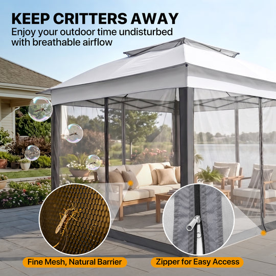 COOS BAY 11x11 Pop Up Gazebo with Mesh Netting