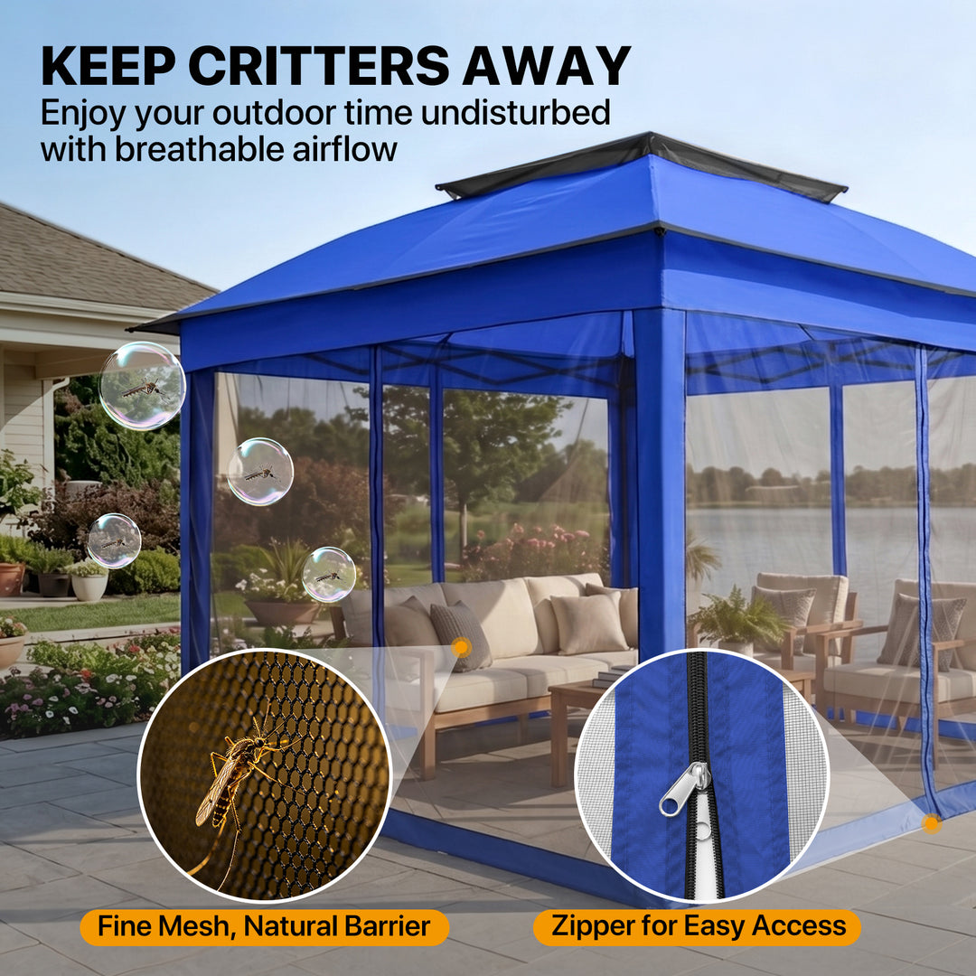 COOS BAY 11x11 Pop Up Gazebo with Mesh Netting