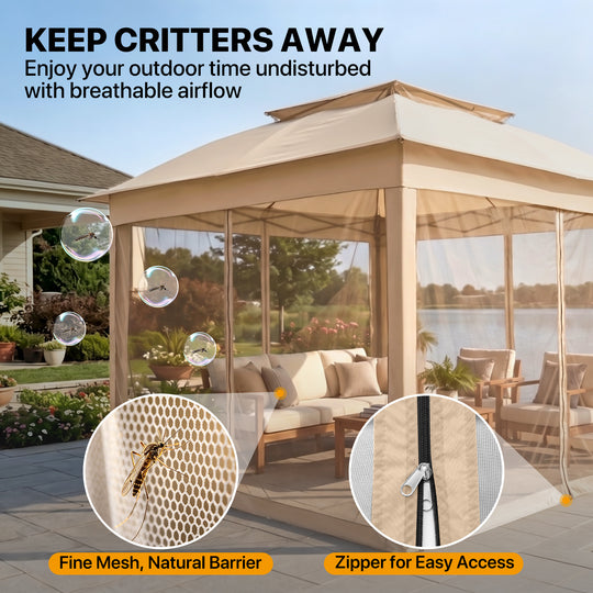 COOS BAY 11x11 Pop Up Gazebo with Mesh Netting