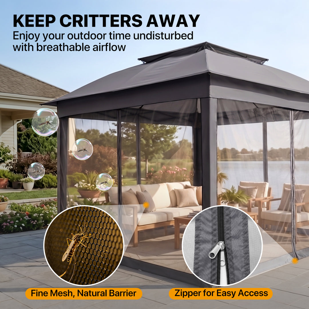COOS BAY 11x11 Pop Up Gazebo with Mesh Netting