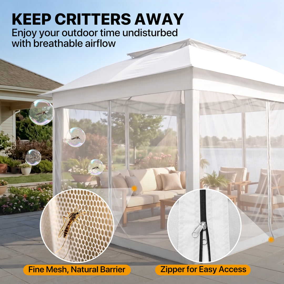 COOS BAY 11x11 Pop Up Gazebo with Mesh Netting