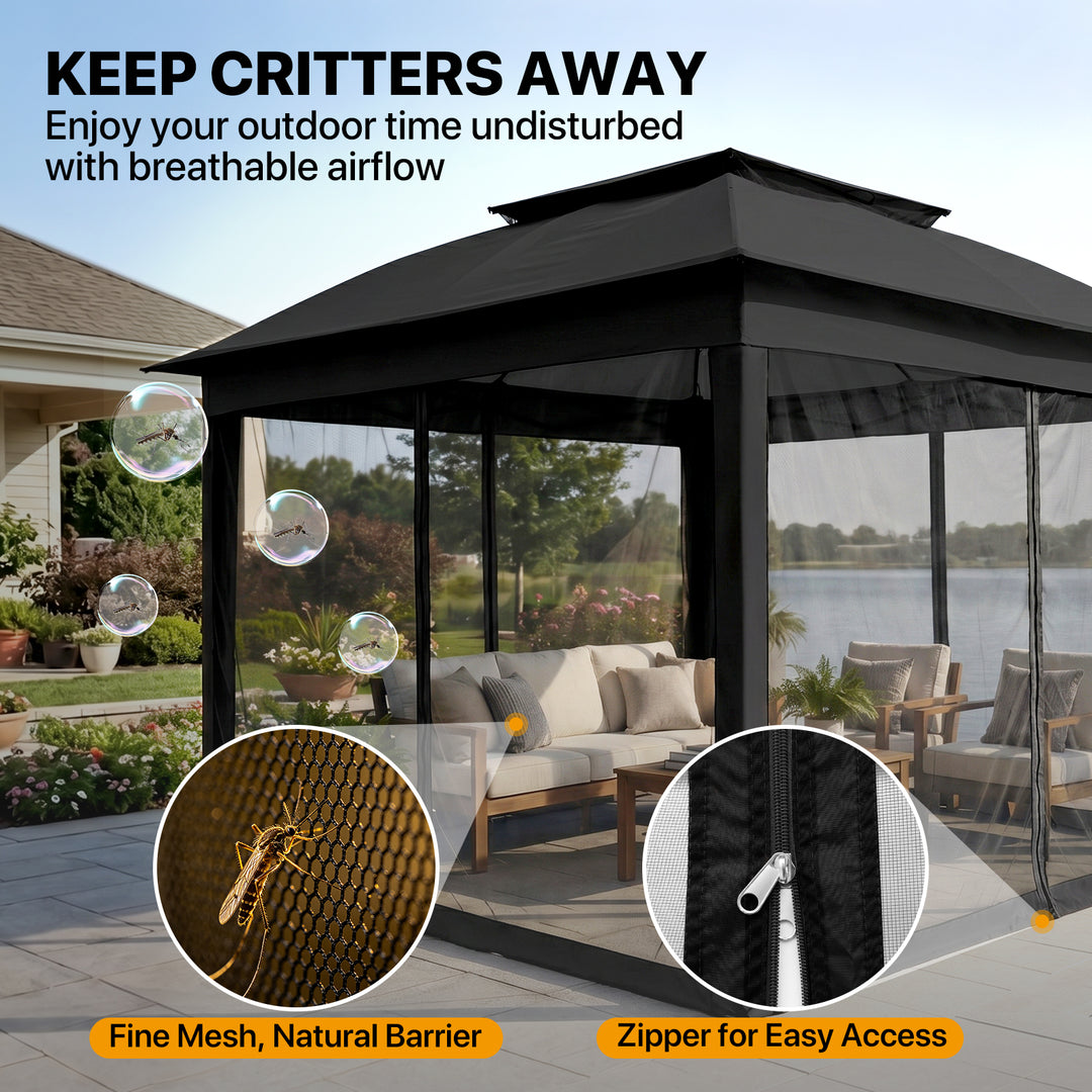 COOS BAY 11x11 Pop Up Gazebo with Mesh Netting
