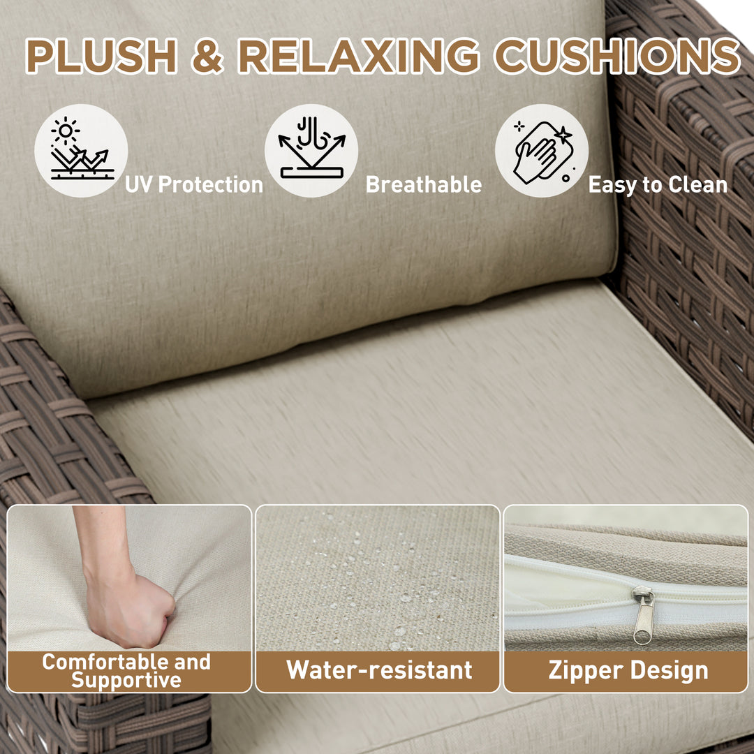 COOS BAY Lanai Chic Outdoor Swivel Rocking Chair, Set of 1, 2, 4