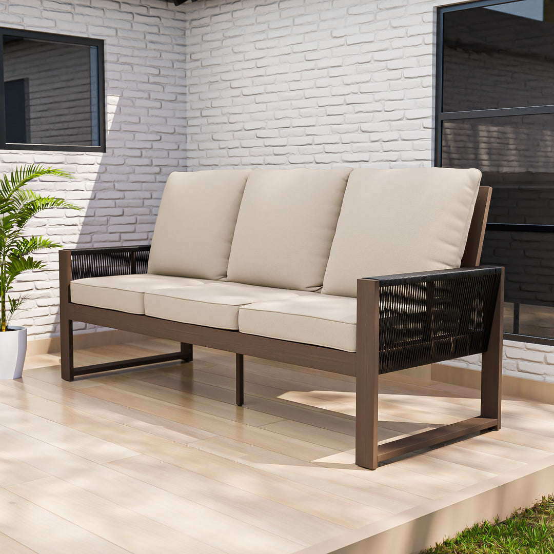 COOS BAY Natural Cedar 3 Seat Couch