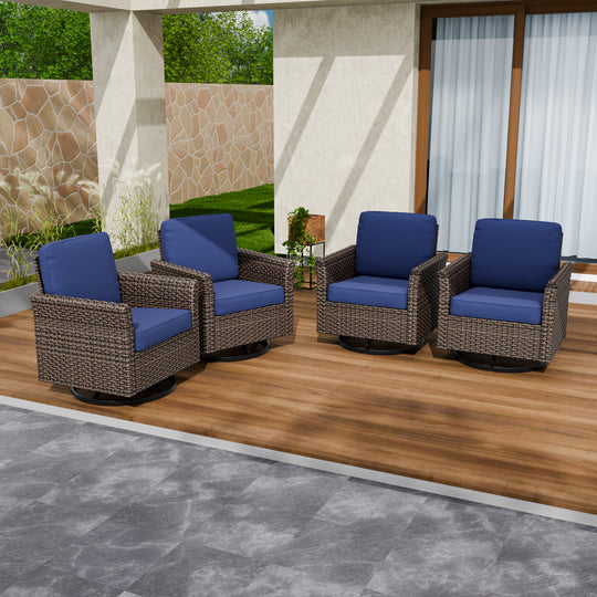 COOS BAY Harbor Retreat 4 PCS Outdoor Swivel Rocker Patio Chairs
