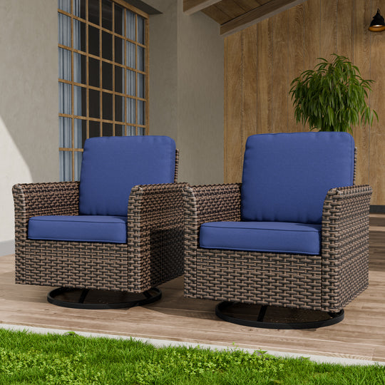 COOS BAY Harbor Retreat 2 PCS Swivel Rocker Patio Chairs