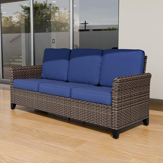 COOS BAY Harbor Retreat Wicker 3 Seat Patio Sofa