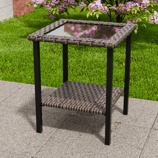 COOS BAY Harbor Retreat Outdoor Side Table, Brown