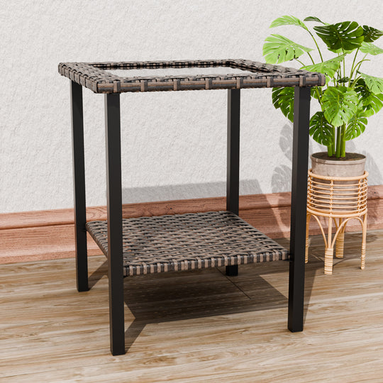 COOS BAY Harbor Retreat Outdoor Side Table, Brown