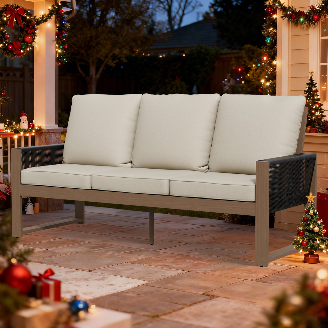 COOS BAY Natural Cedar 3 Seat Couch