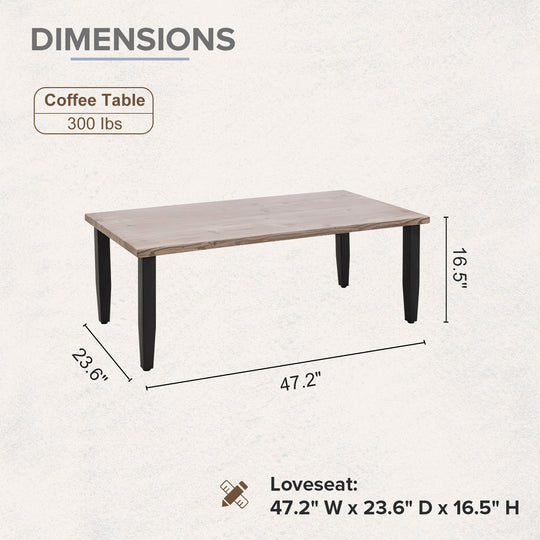 COOS BAY Modern Outdoor Coffee Table