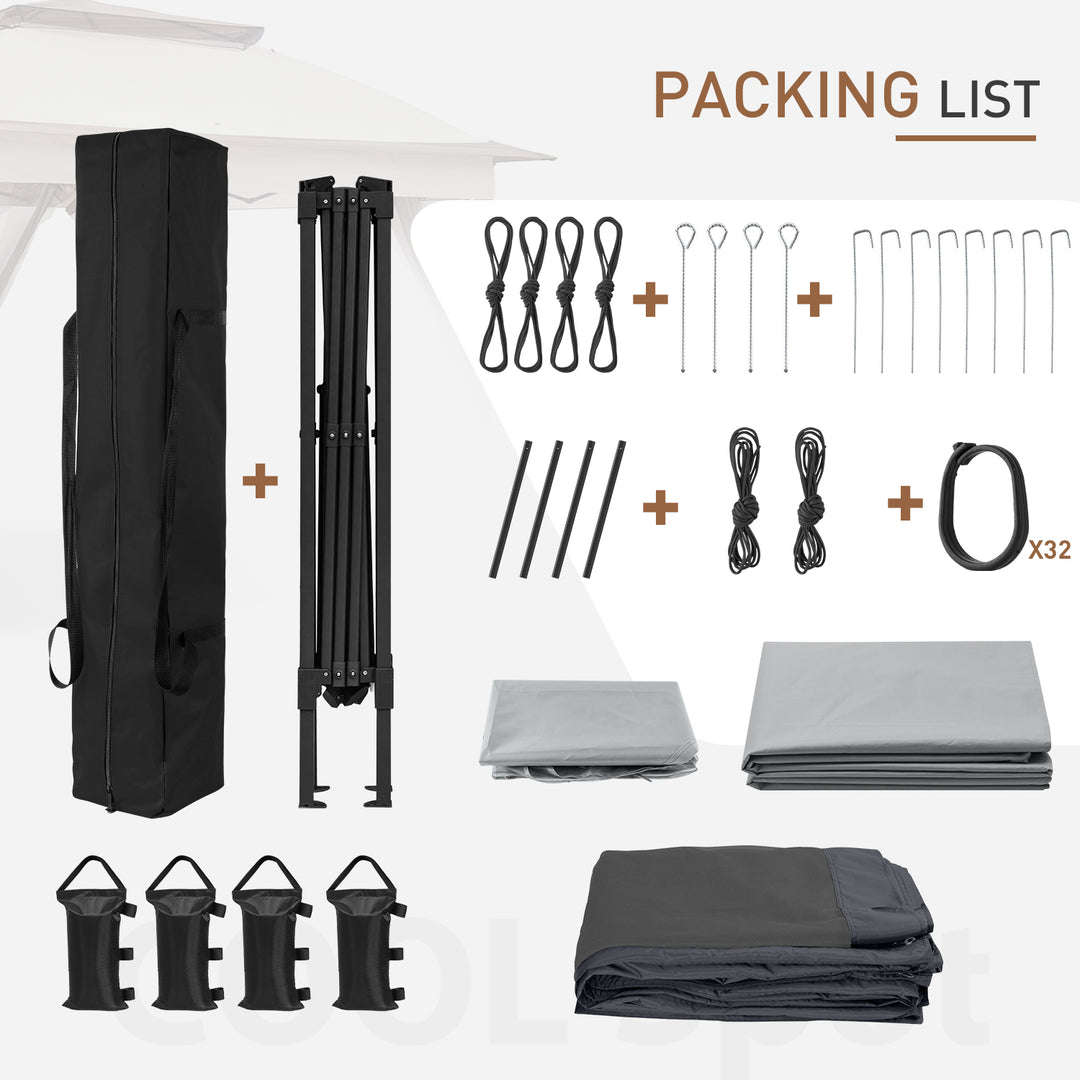 COOS BAY 11x11 Pop Up Gazebo with Mesh Netting