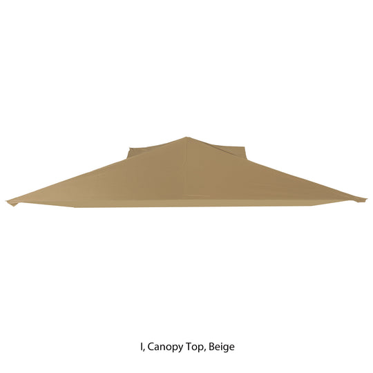 CB40PUBBQ-Part B Gazebo Top, All Colors