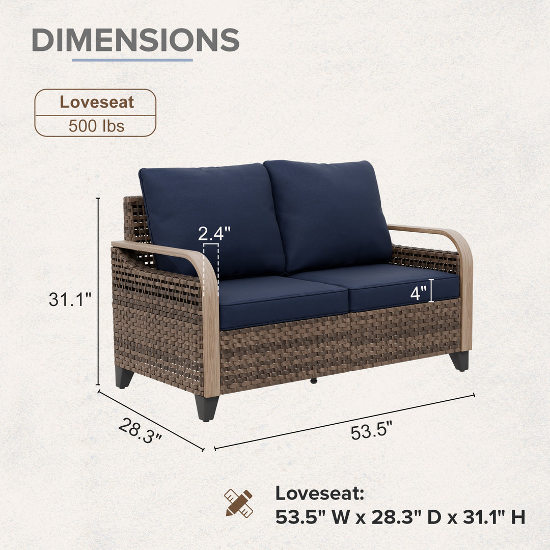 COOS BAY Modern 2 Seat Loveseat Sofa
