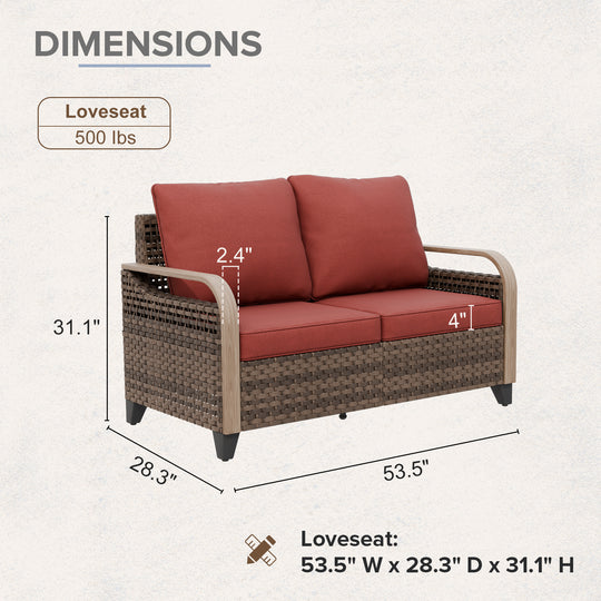 COOS BAY Modern 2 Seat Loveseat Sofa