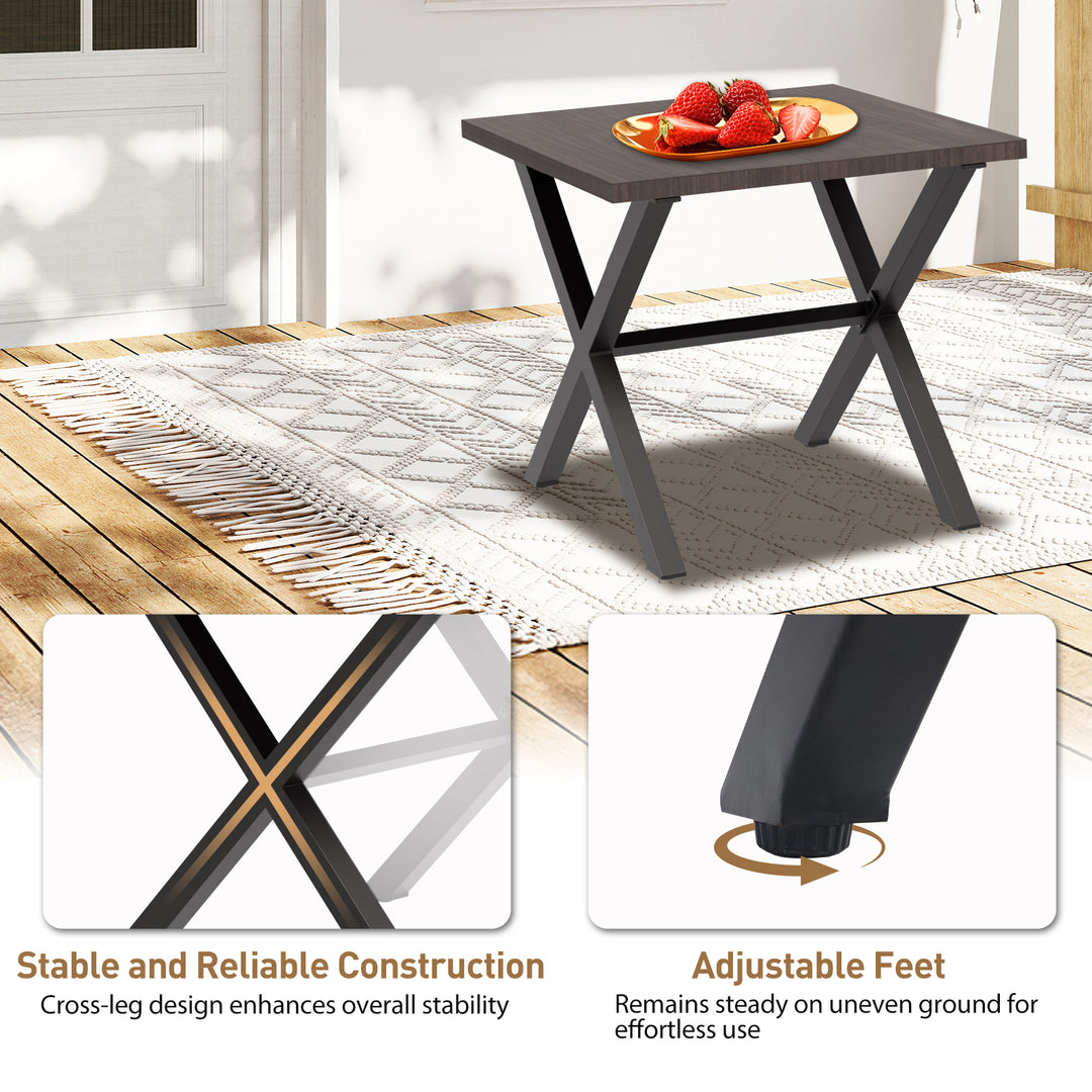 COOS BAY Lanai Chic Square Outdoor Side Table