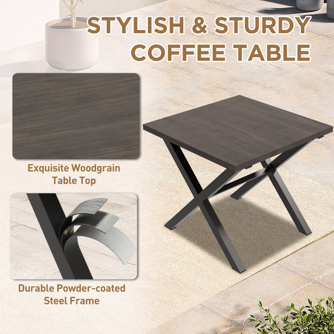 COOS BAY Lanai Chic Square Outdoor Side Table