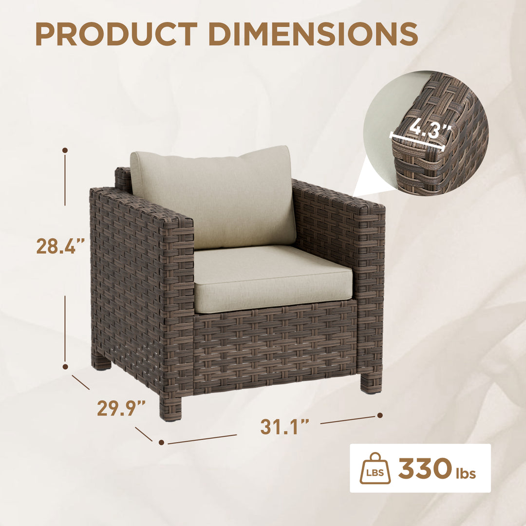 COOS BAY Lanai Chic Outdoor Chair, Set of 1, 2, 4