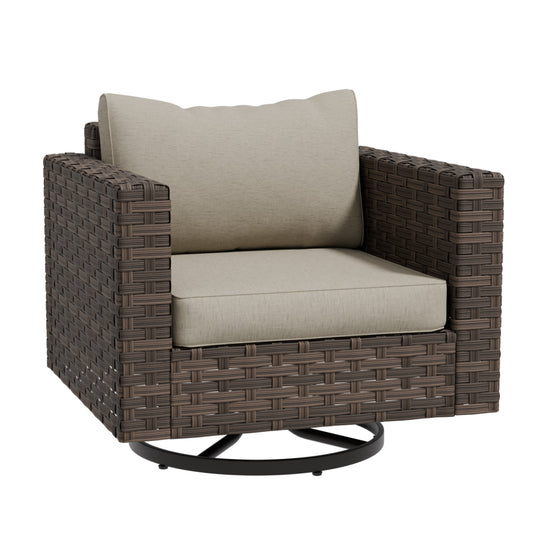 COOS BAY Lanai Chic Outdoor Swivel Rocking Chair, Set of 1, 2, 4