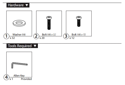 S-RCST-P3-BRNBGE Hardware Pack