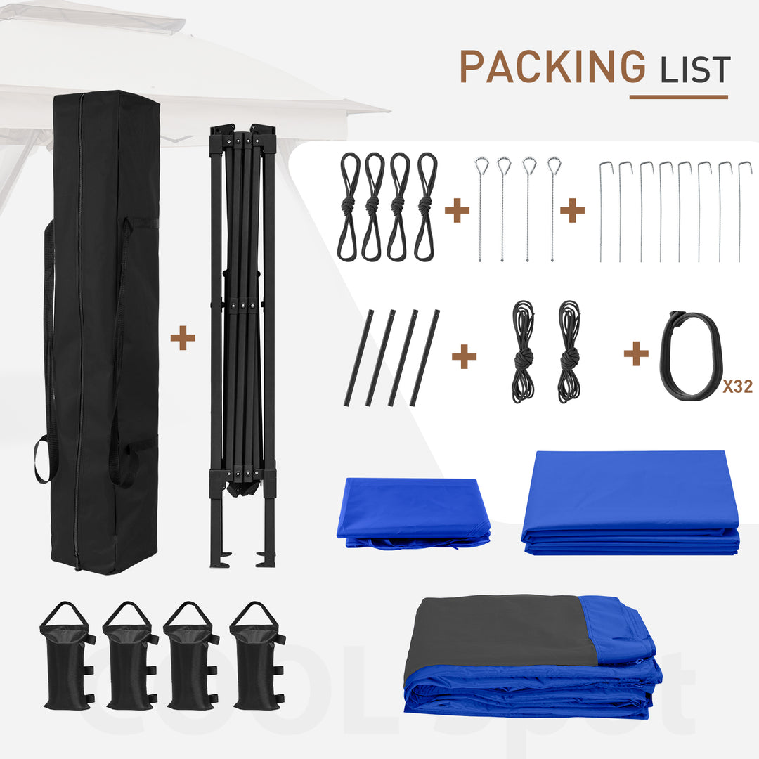 COOS BAY 11x11 Pop Up Gazebo with Mesh Netting