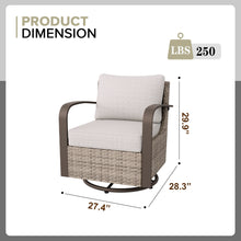 Load image into Gallery viewer, Palm Breeze Outdoor Swivel Rocking Chair with Cushions