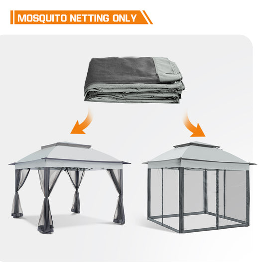 COOS BAY 10’ X 10’ Replacement Mosquito Netting with Zippers(4 Sidewalls Only, Frame and Top NOT Included)