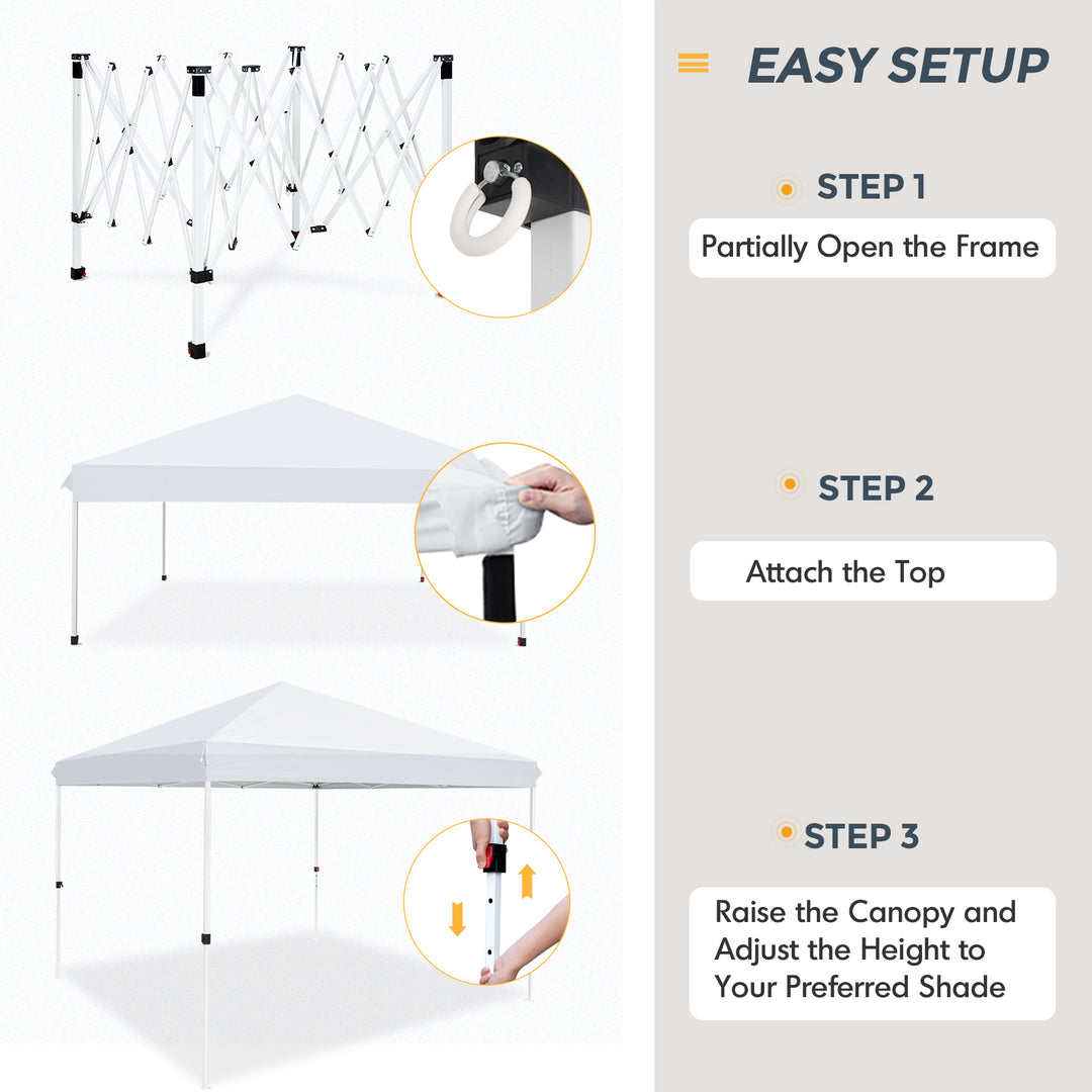 COOS BAY 10x10 Outdoor Instant Canopy Tent with Roller Bag
